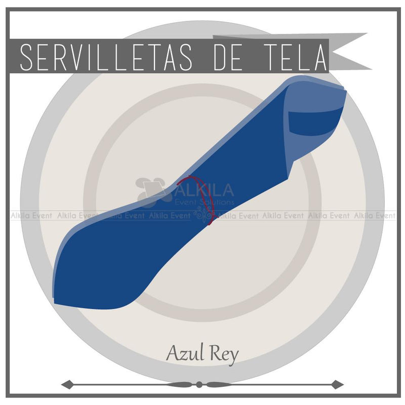 Servilletas de Tela color Azul Rey (Renta) AlkilaEvent 