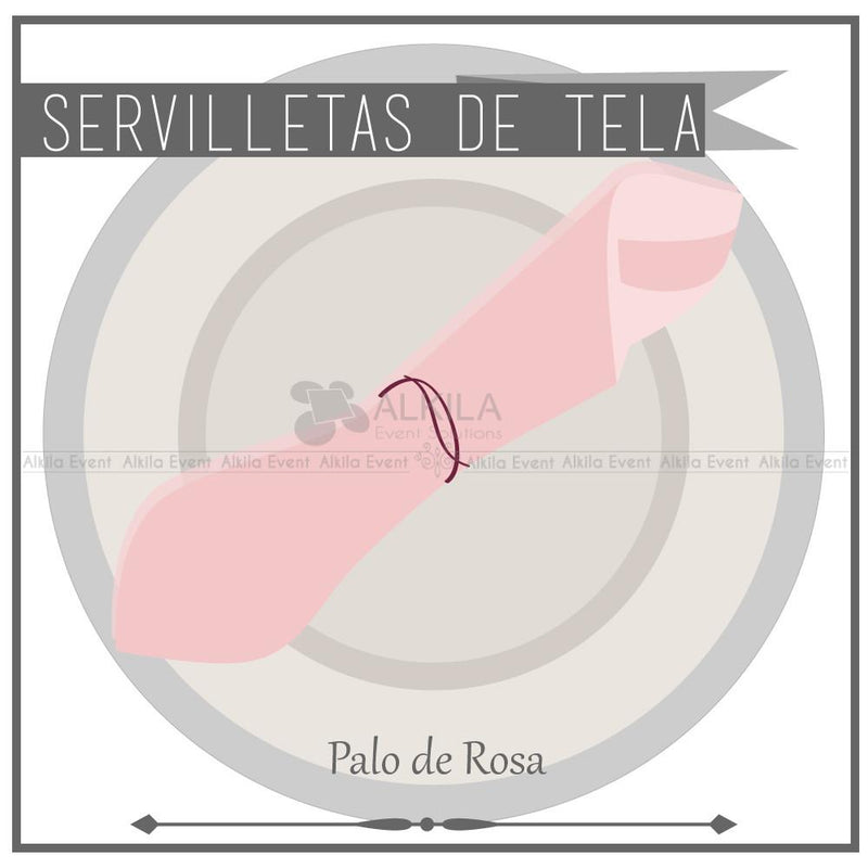 Servilletas de Tela color Palo de Rosa (Renta) Mantelería AlkilaEvent 