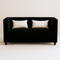 Loveseat Negro con descansabrazos
