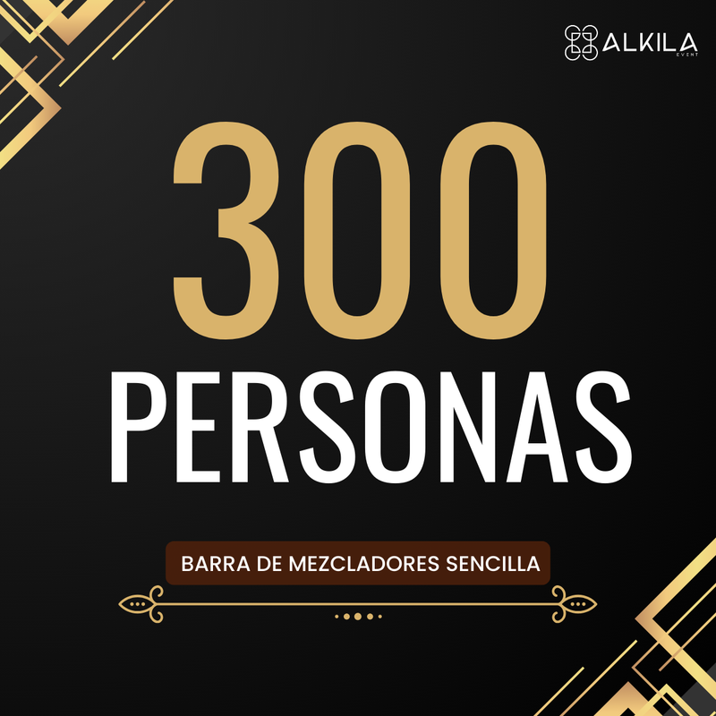 Barra de Mezcladores Sencilla (300 personas)