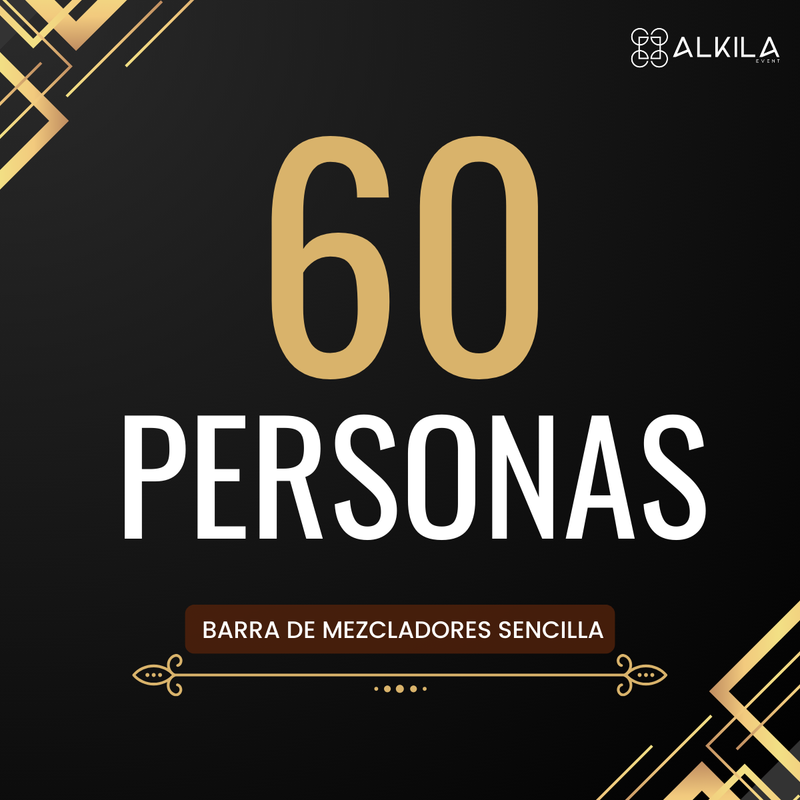 Barra de Mezcladores Sencilla (60 personas)