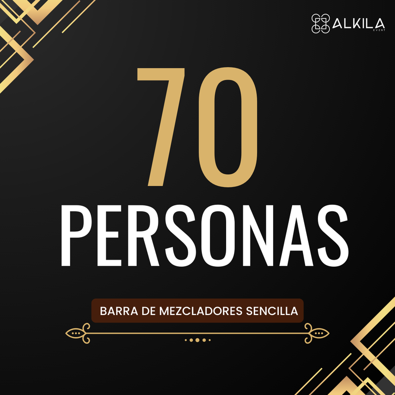 Barra de Mezcladores Sencilla (70 personas)