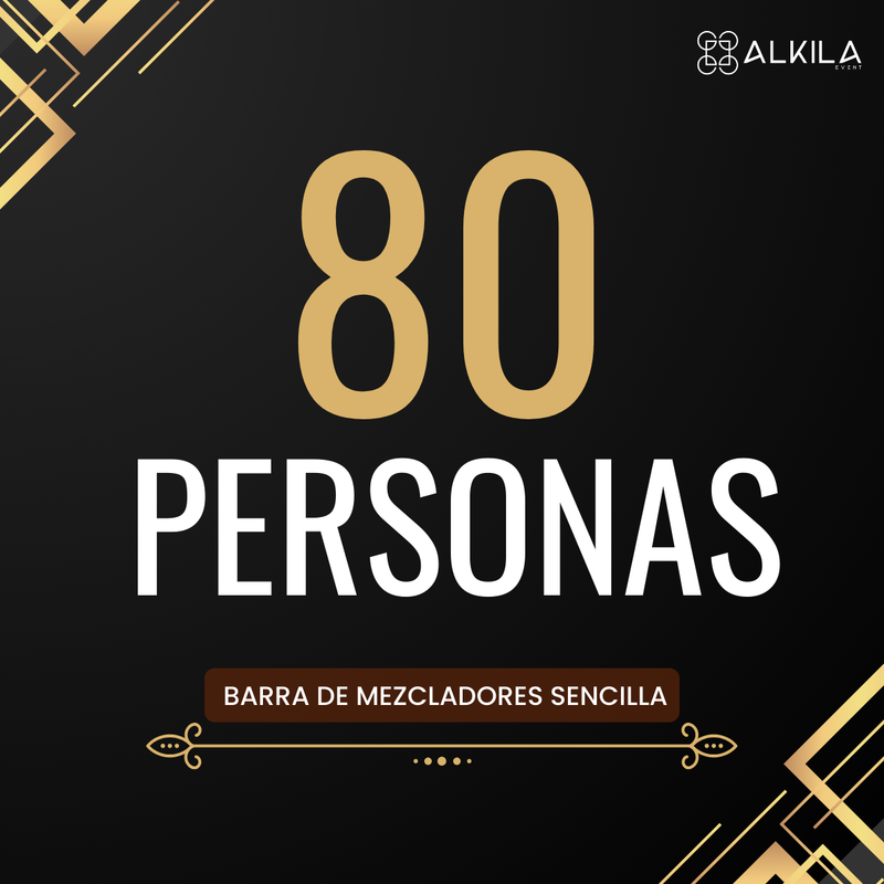 Barra de Mezcladores Sencilla (80 personas)