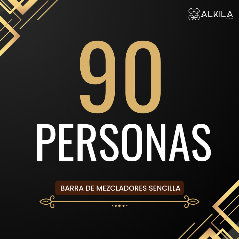 Barra de Mezcladores Sencilla (90 personas)