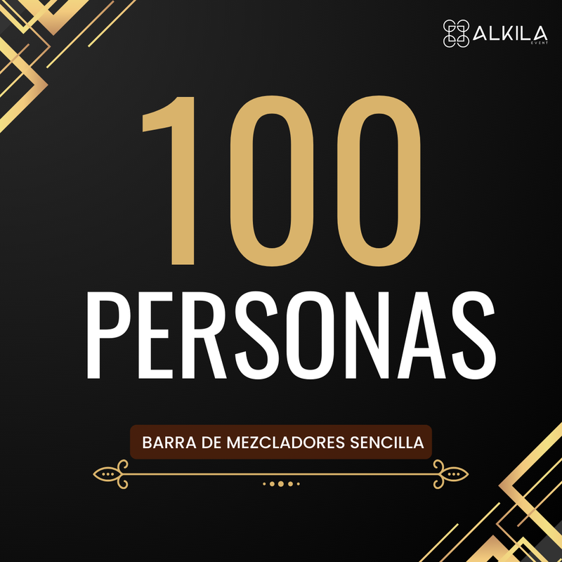 Barra de Mezcladores Sencilla (100 personas)