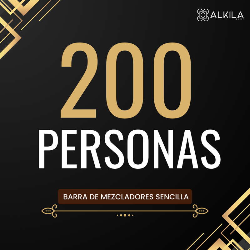 Barra de Mezcladores Sencilla (200 personas)