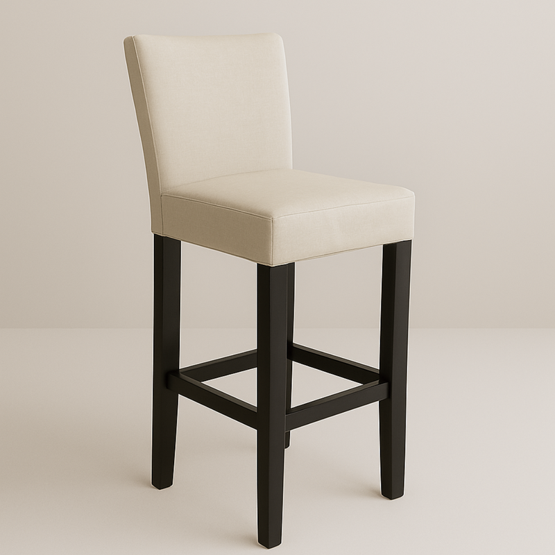 Banco Periquero Beige Base Negra