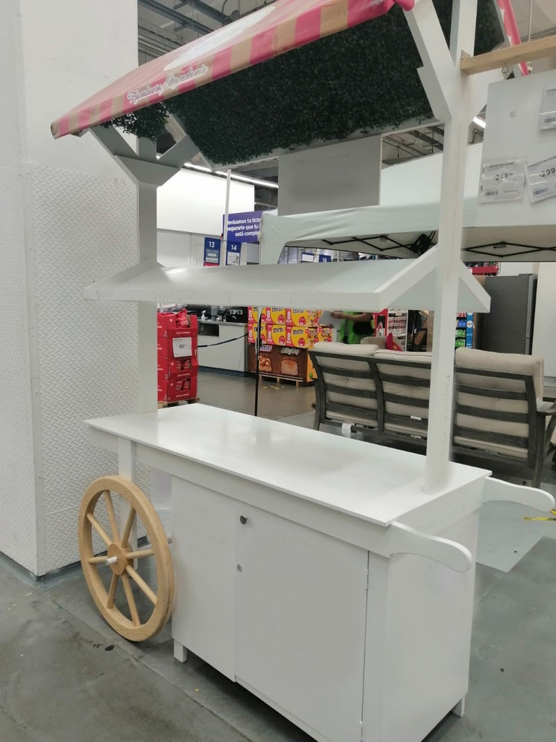 Carreta Decorativa Blanca