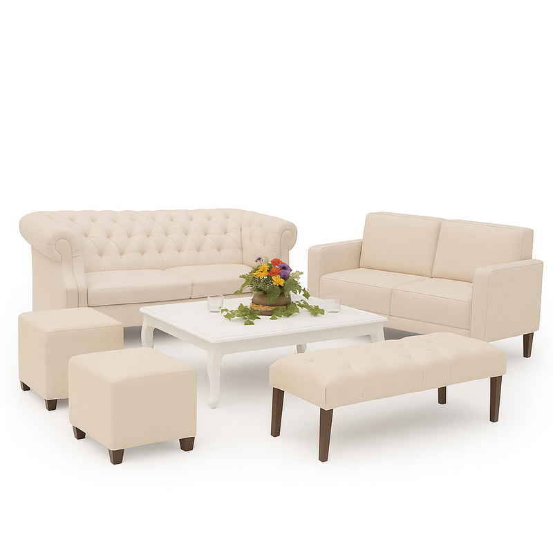 Sala Chesterfield Beige  (10 personas)