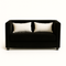 Loveseat Negro con descansabrazos