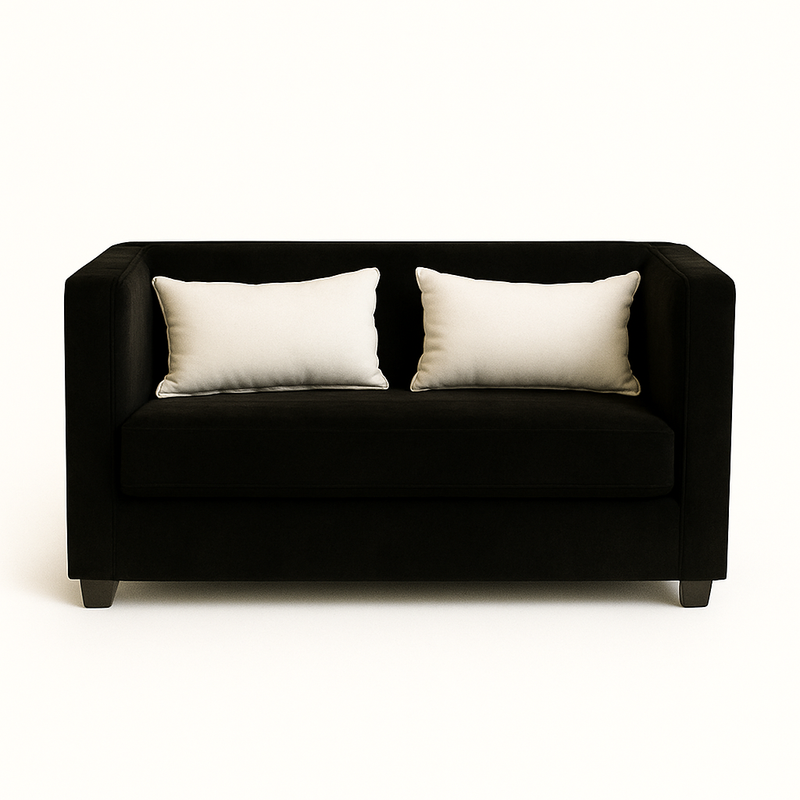 Loveseat Negro con descansabrazos