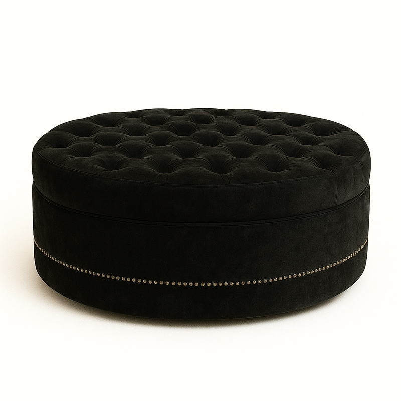 Taburete Ottoman Negro