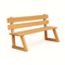 Banca De Madera  con Respaldo