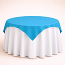 Cubremantel de Tela Cuadrado color Turquesa (Renta)