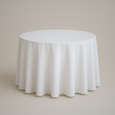 Mantel de Tela Redondo color Blanco (Renta)