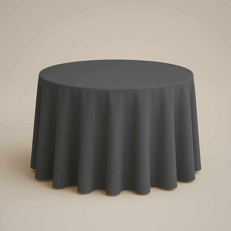 Mantel de Tela Redondo color Gris Oxford (Renta)