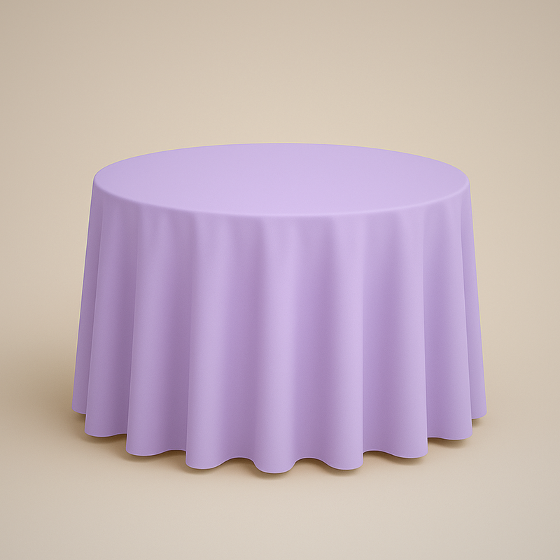 Mantel de Tela Redondo color Lila (Renta)