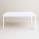 Mesa Banquetera Blanca Pata Torneada (no incluye sillas)