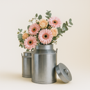 Par de  Lecheros Con Flores - Alkila Event.