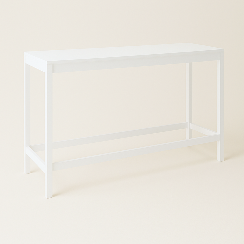 Periquera Rectangular Blanca 1.80 (sin bancos)