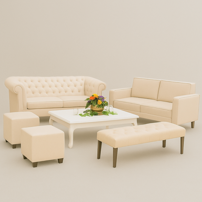 Sala Chesterfield Beige  (10 personas)