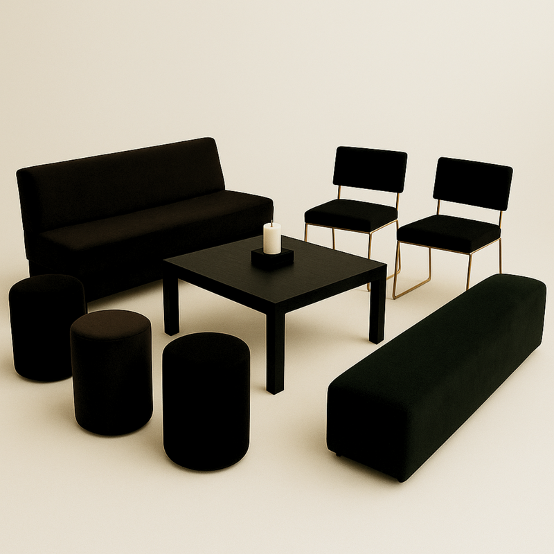 Sala Sexy Black 3-8 pers.