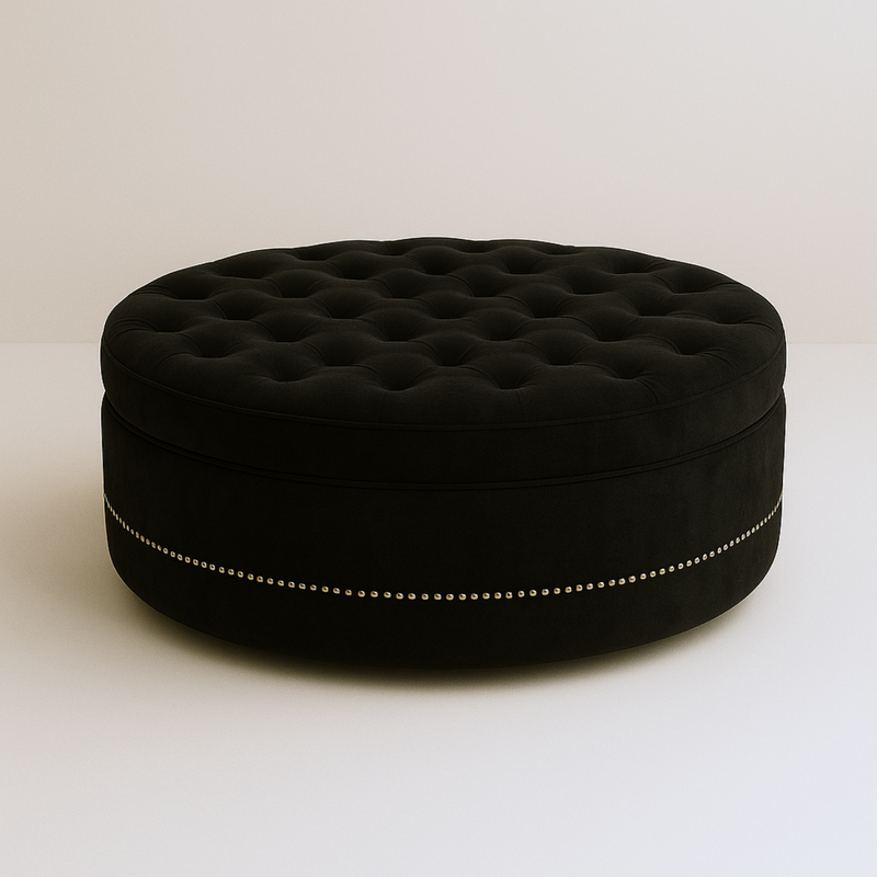 Taburete Ottoman Negro