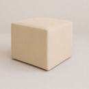 Taburete Cuadrado Beige