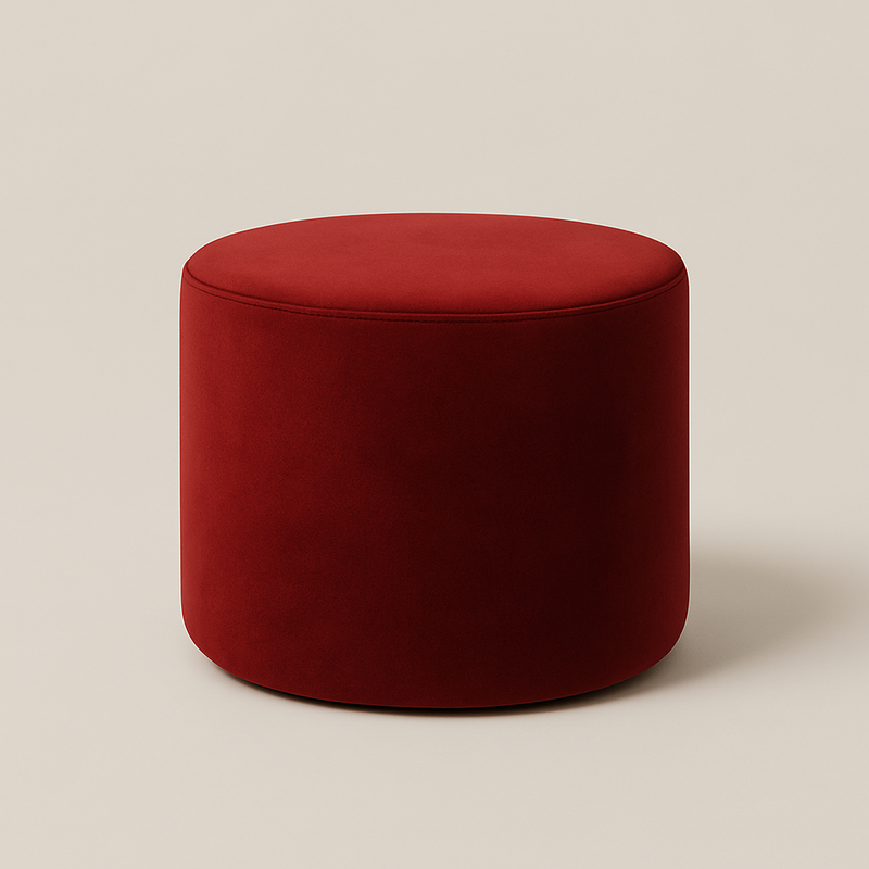 Taburete Redondo Rojo Línea Eter