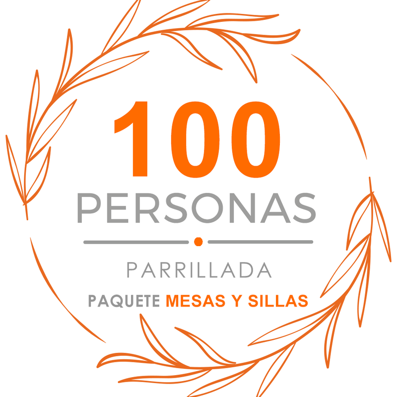 Paquete 100p Mesas y Sillas + Parrillada + DJ + Meseros + Mezcladores