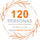 Paquete 120p Mesas y Sillas + Parrillada + DJ + Meseros + Mezcladores