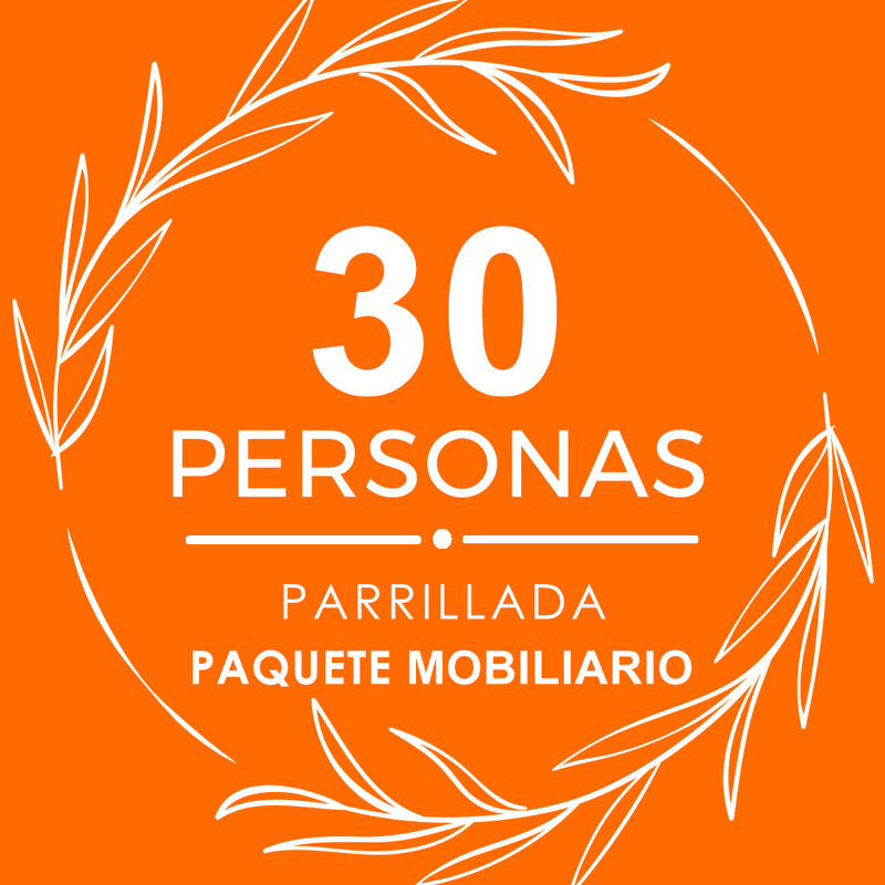 Paquete 30p Salas y Periqueras + Parrillada + DJ + Meseros + Mezcladores