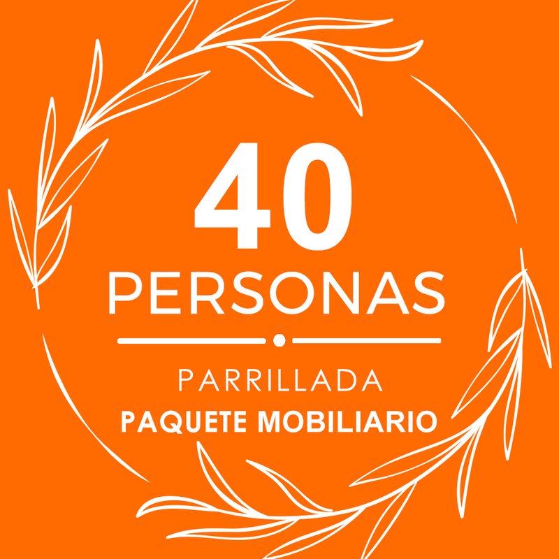 Paquete 40p Salas y Periqueras + Parrillada + DJ + Meseros + Mezcladores