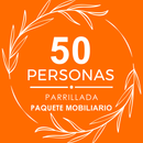 Paquete 50p Salas y Periqueras + Parrillada + DJ + Meseros + Mezcladores
