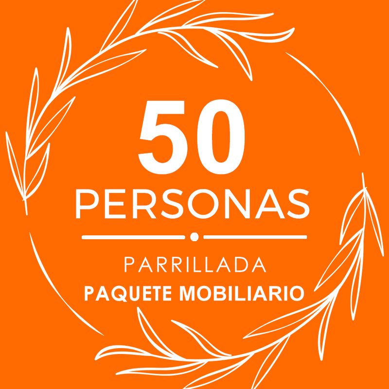 Paquete 50p Salas y Periqueras + Parrillada + DJ + Meseros + Mezcladores