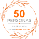Paquete 50p Mesas y Sillas + Parrillada + DJ + Meseros + Mezcladores