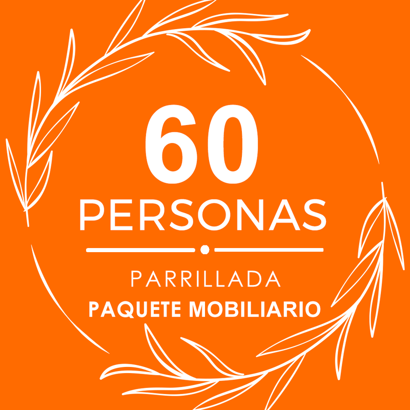 Paquete 60p Salas y Periqueras + Parrillada + DJ + Meseros + Mezcladores