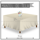 Mantel de Tela Cuadrado color Beige (Renta) AlkilaEvent 