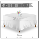 Mantel de Tela Cuadrado color Blanco (Renta) AlkilaEvent 