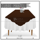 Cubremantel de Tela Cuadrado color Café (Renta) AlkilaEvent 