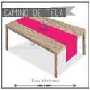 Camino de Tela para Mesa Rectangular color Rosa Mexicano (Renta) AlkilaEvent 