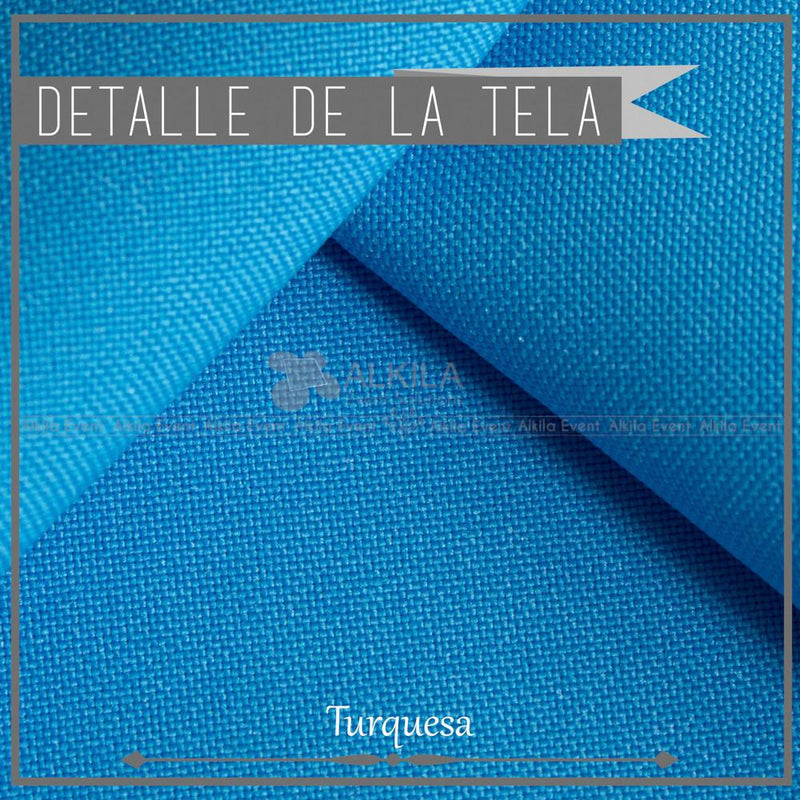 Mantel de Tela Redondo color Turqueasa (Renta) AlkilaEvent 