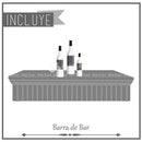 Mobiliario Elite + Periqueras + Barra + Cristalería + Meseros + DJ + Taquiza (90 Personas) Paquetes Elite AlkilaEvent 