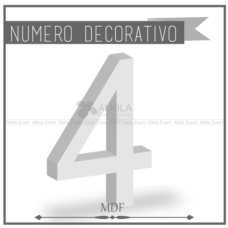 Numero Decorativo Gigante "4" (Renta) AlkilaEvent 