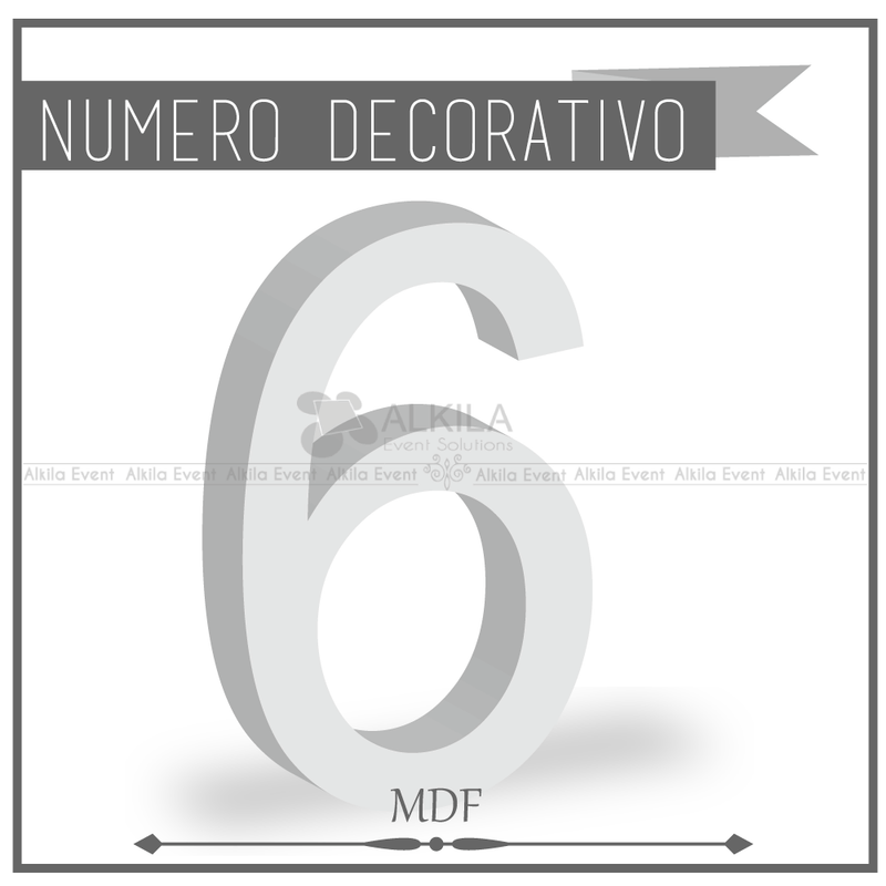 Numero Decorativo Gigante "6" (Renta) AlkilaEvent 