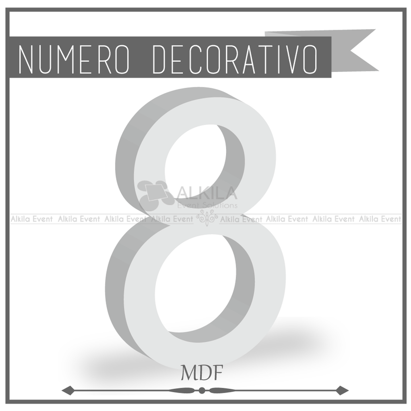 Numero Decorativo Gigante "8" (Renta) AlkilaEvent 