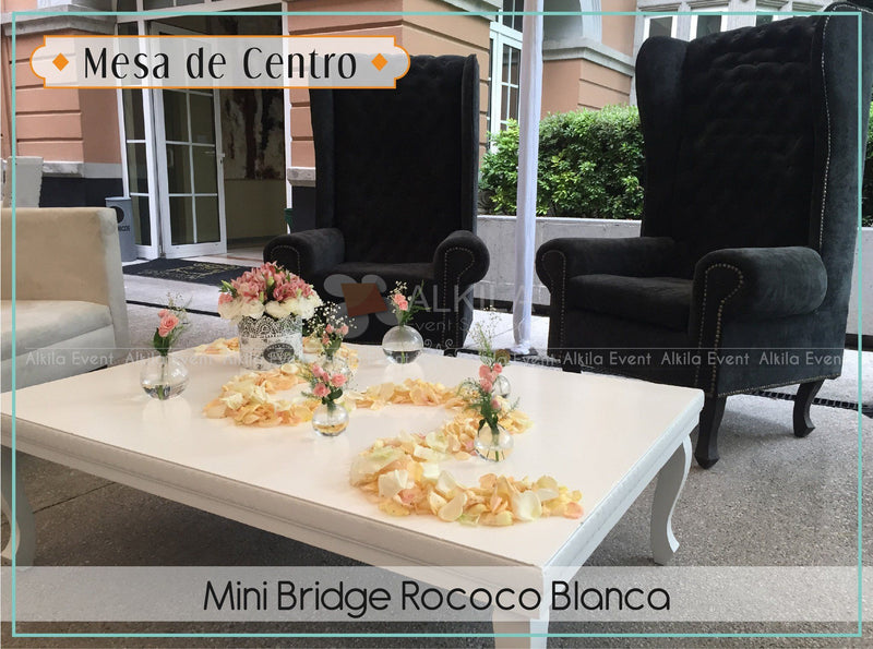 Mesa de Centro Mini Bridge Rococo Blanca Mesas de centro AlkilaEvent 