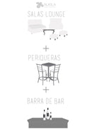 Lounge + Periqueras Blancas + Barra (90 Personas) Paquetes Lounge AlkilaEvent 