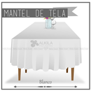 Mantel de Tela para Tablon color Blanco (Renta) AlkilaEvent 