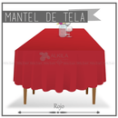 Mantel de Tela para Tablon color Rojo (Renta) AlkilaEvent 